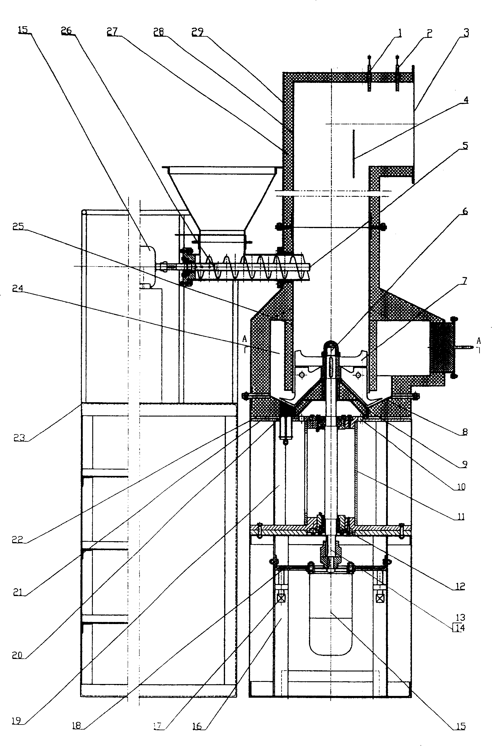 Numerically controlled fluidized rotary floating drying machine