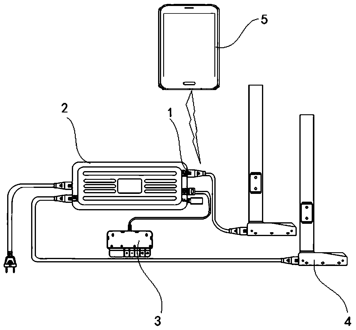 Communication method and device based on two-dimensional code and lifting table