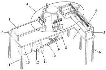 Turntable type multi-freedom-degree barium sulfate sulfur-measuring device