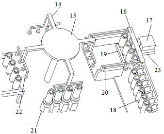 Turntable type multi-freedom-degree barium sulfate sulfur-measuring device