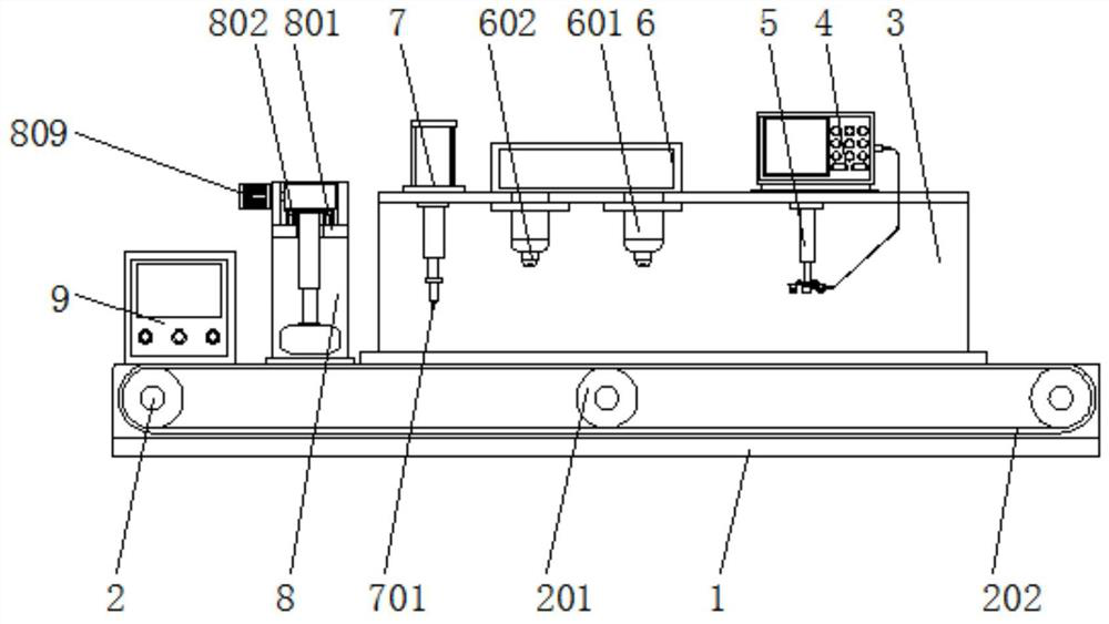 Metal process detection device based on automobile parts