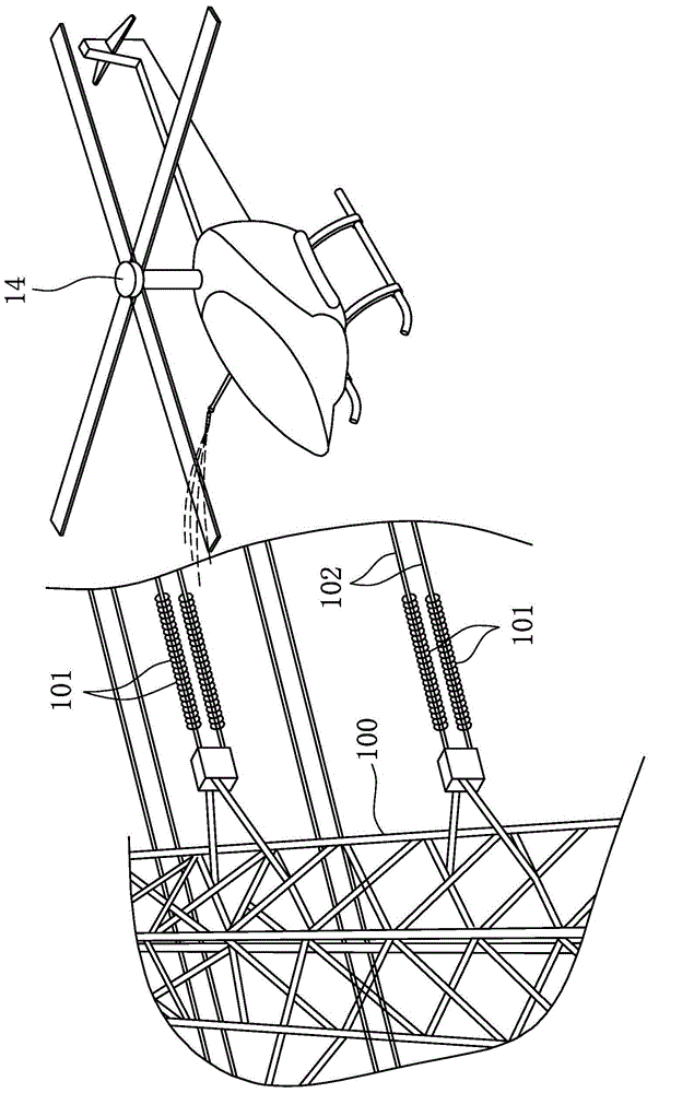 Cleaning apparatus of voltage insulator of transmission tower