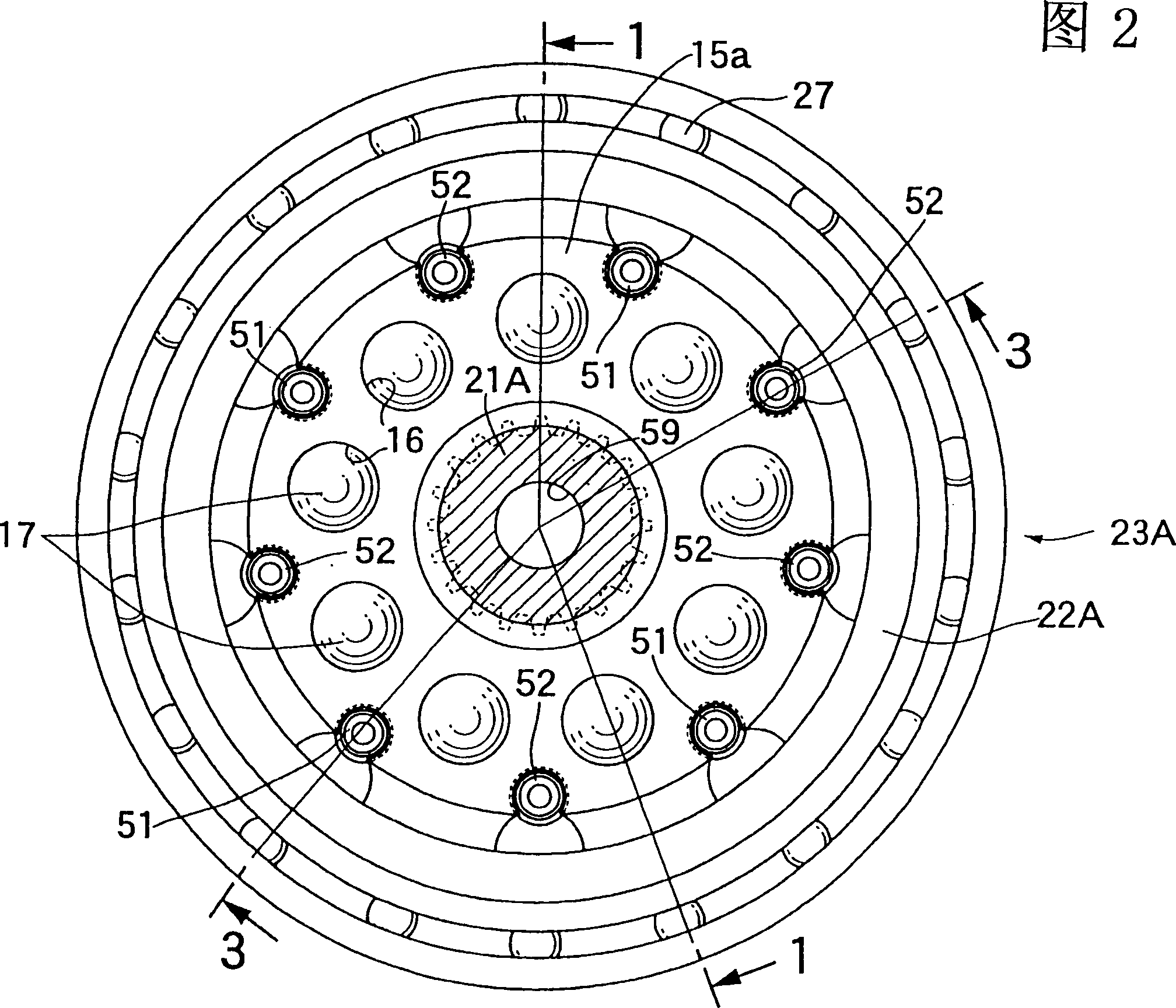 Slope plate type hydraulic action device and static pressure stepless speed variator