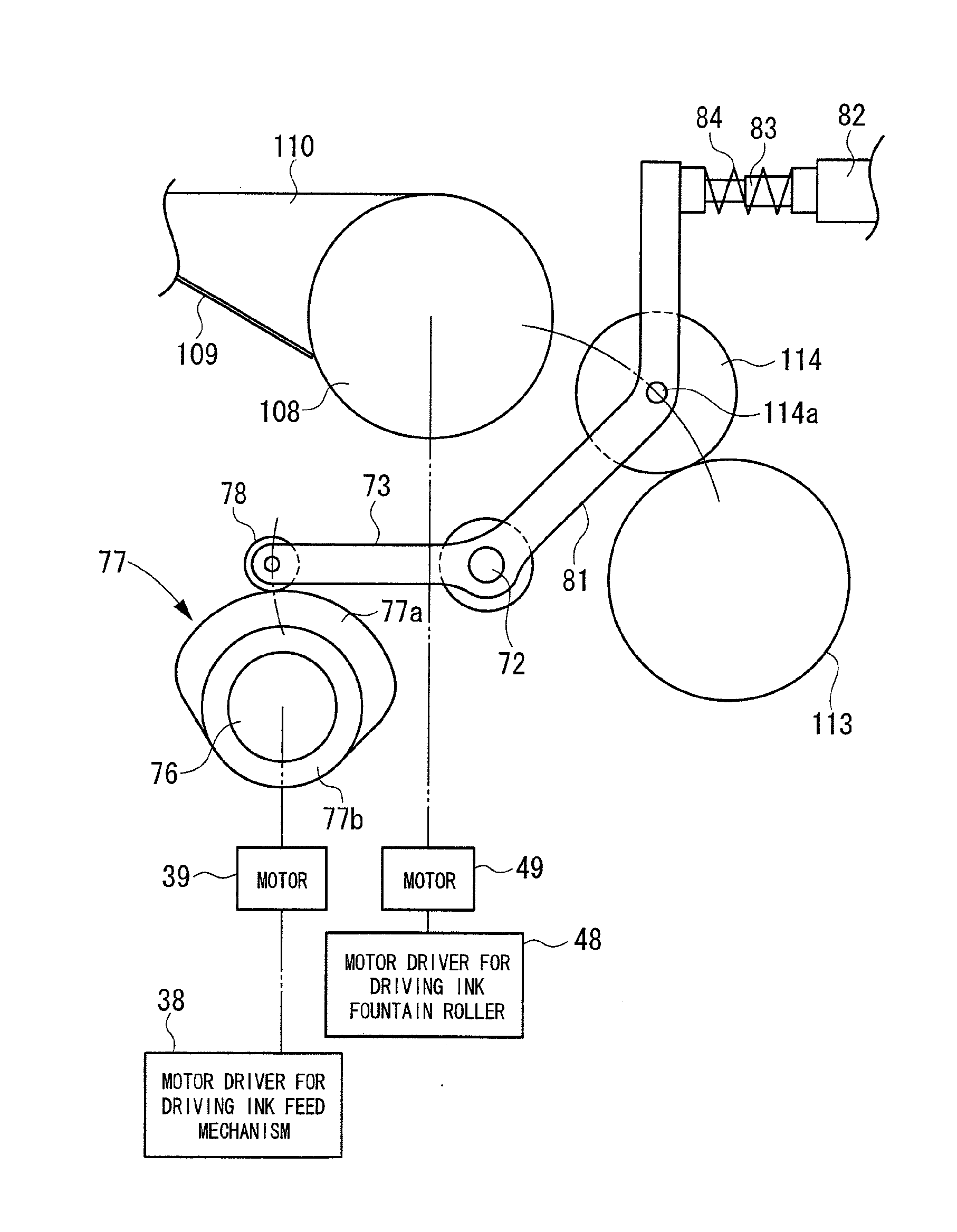 Ink feed control method and ink feed control system