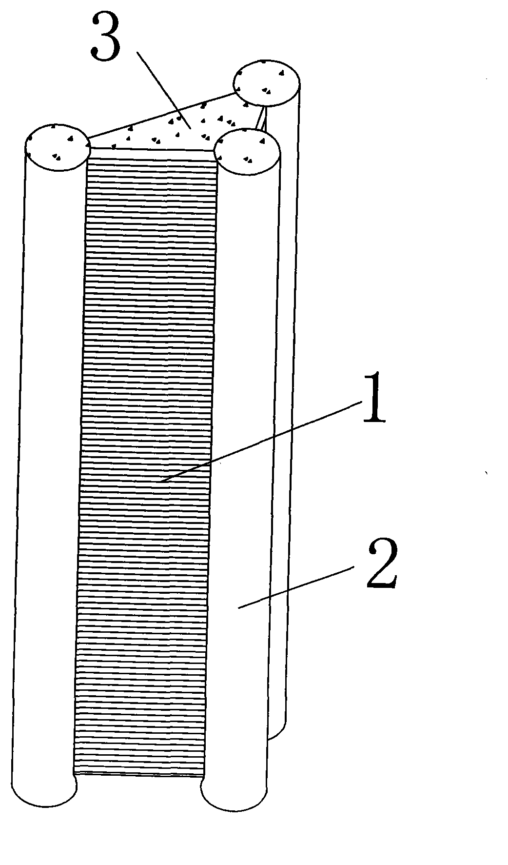 Corrugated steel plate confined concrete combination column and manufacturing method thereof