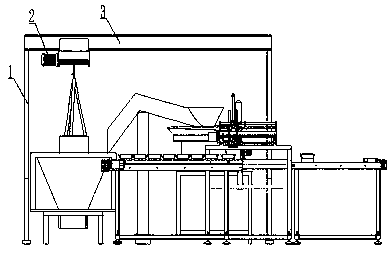 Iron nail counting, arranging and boxing system