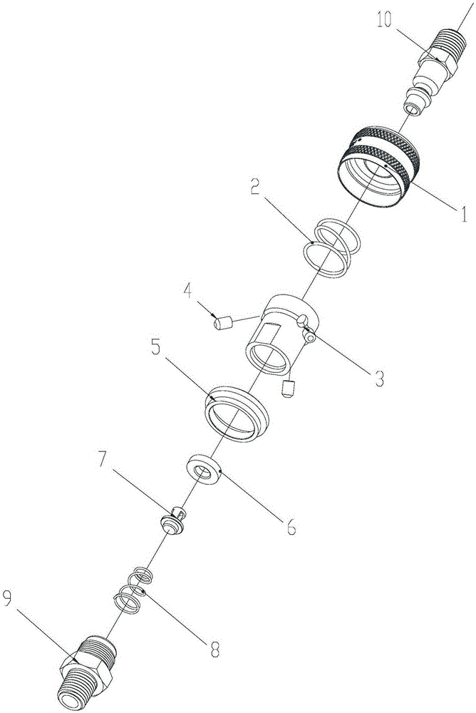 Easily assembled quick coupling