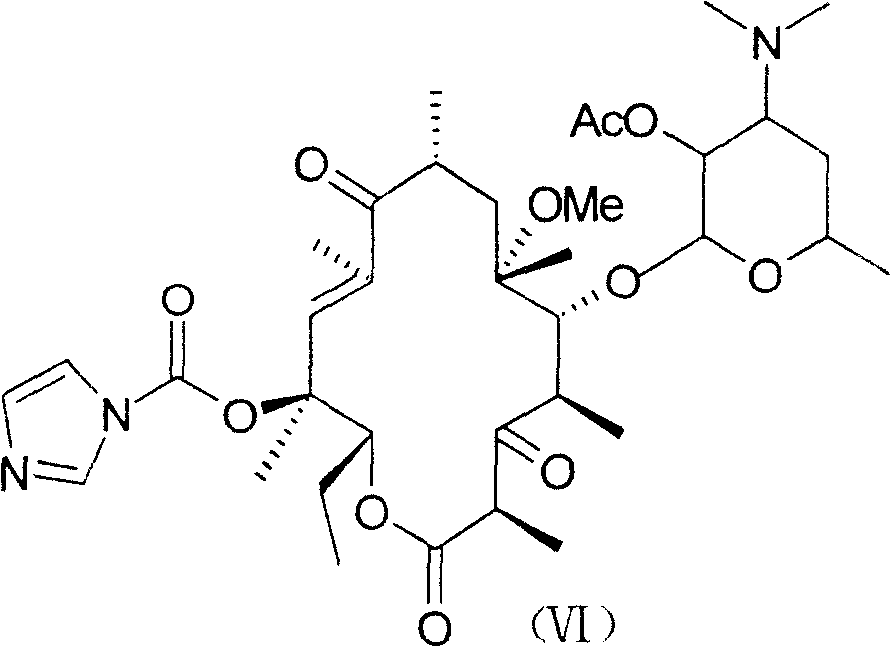 Method for preparing macrolides half-synthesized antibiotics telithromycin