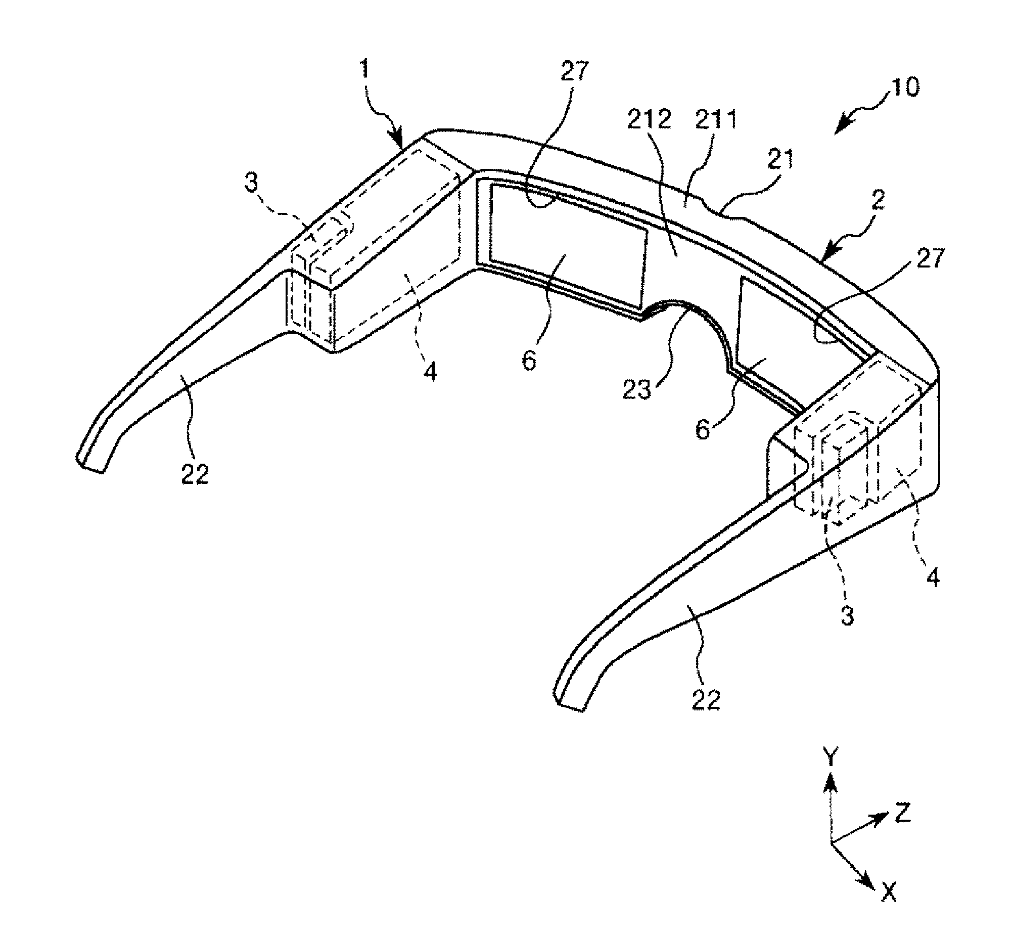 Virtual image display device and head-mounted display