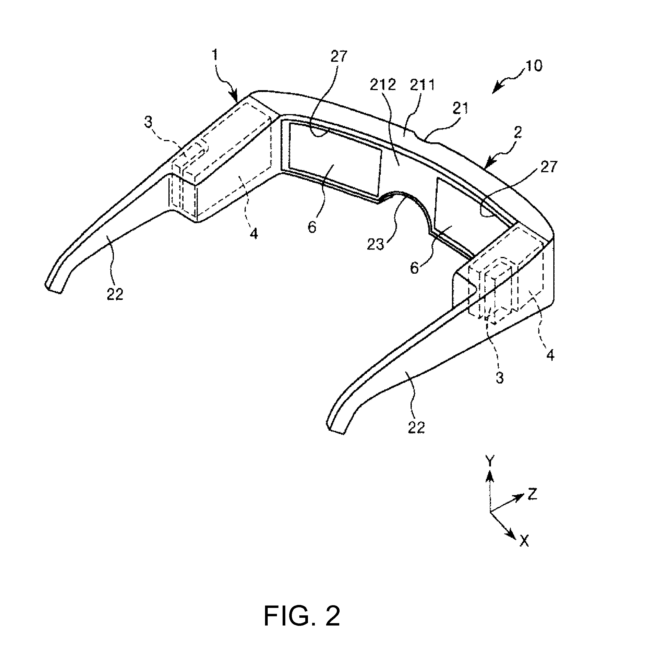 Virtual image display device and head-mounted display