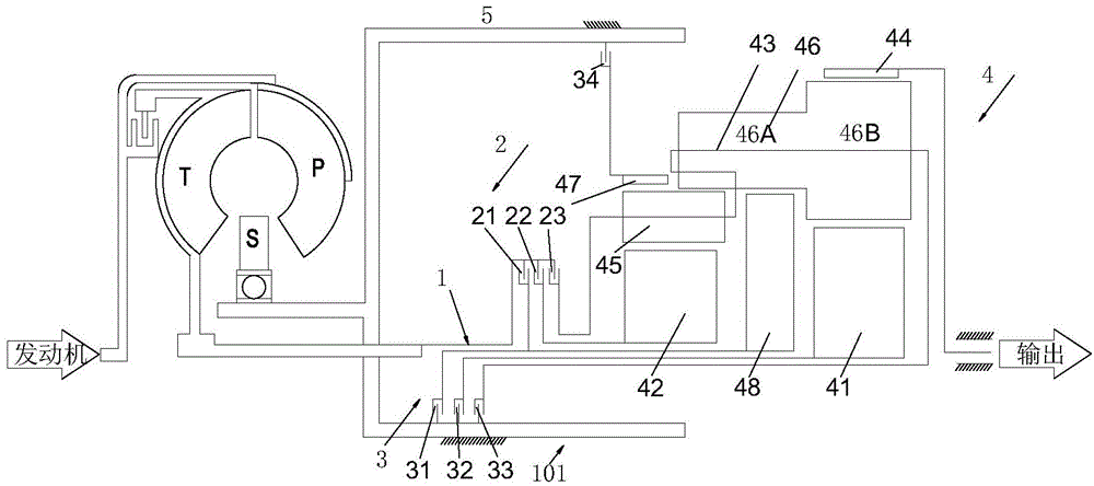 Eight-gear automobile automatic transmission