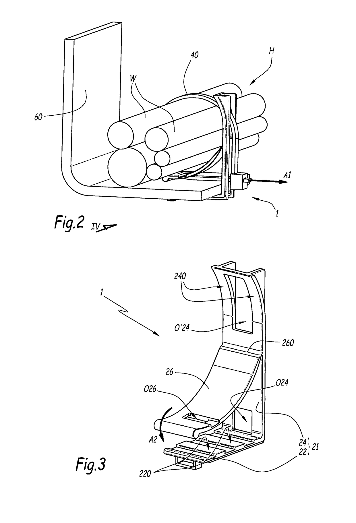 Self-fastened bracket for mounting a wire harness to a support structure of a vehicle and vehicle comprising the same