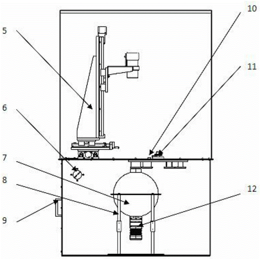 Imaging uniformity testing device for large-aperture low light level image intensifier