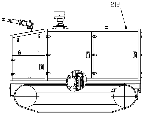 CAFS fire-fighting robot device