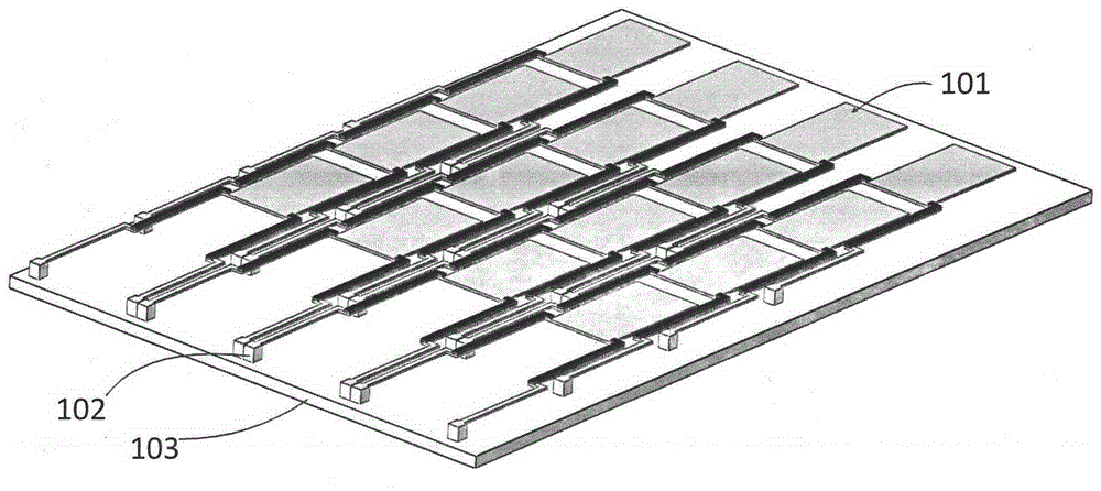 Optical readout focal plane array and preparation method thereof