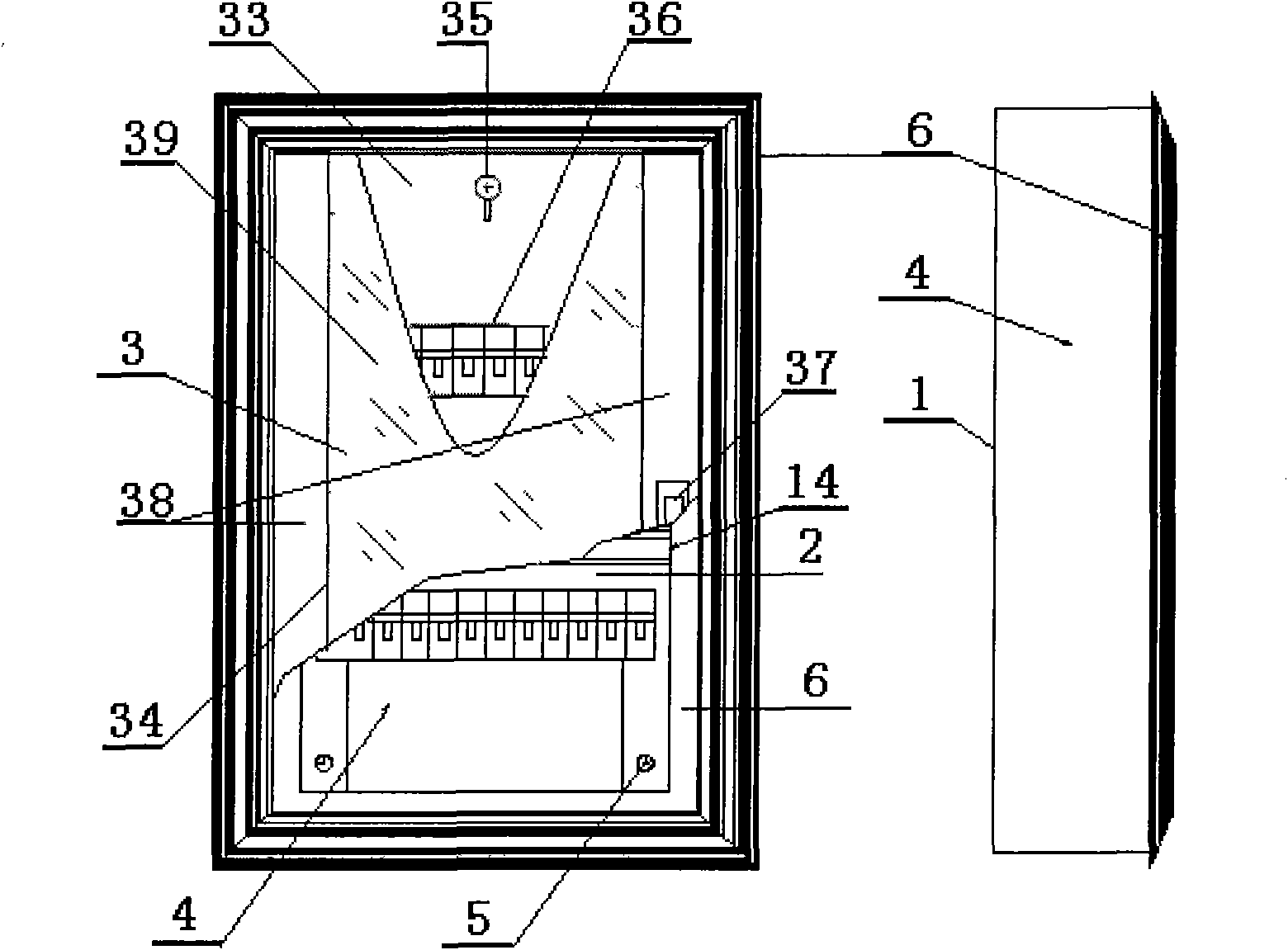 Wall-mounted picture-frame type safe power distribution box