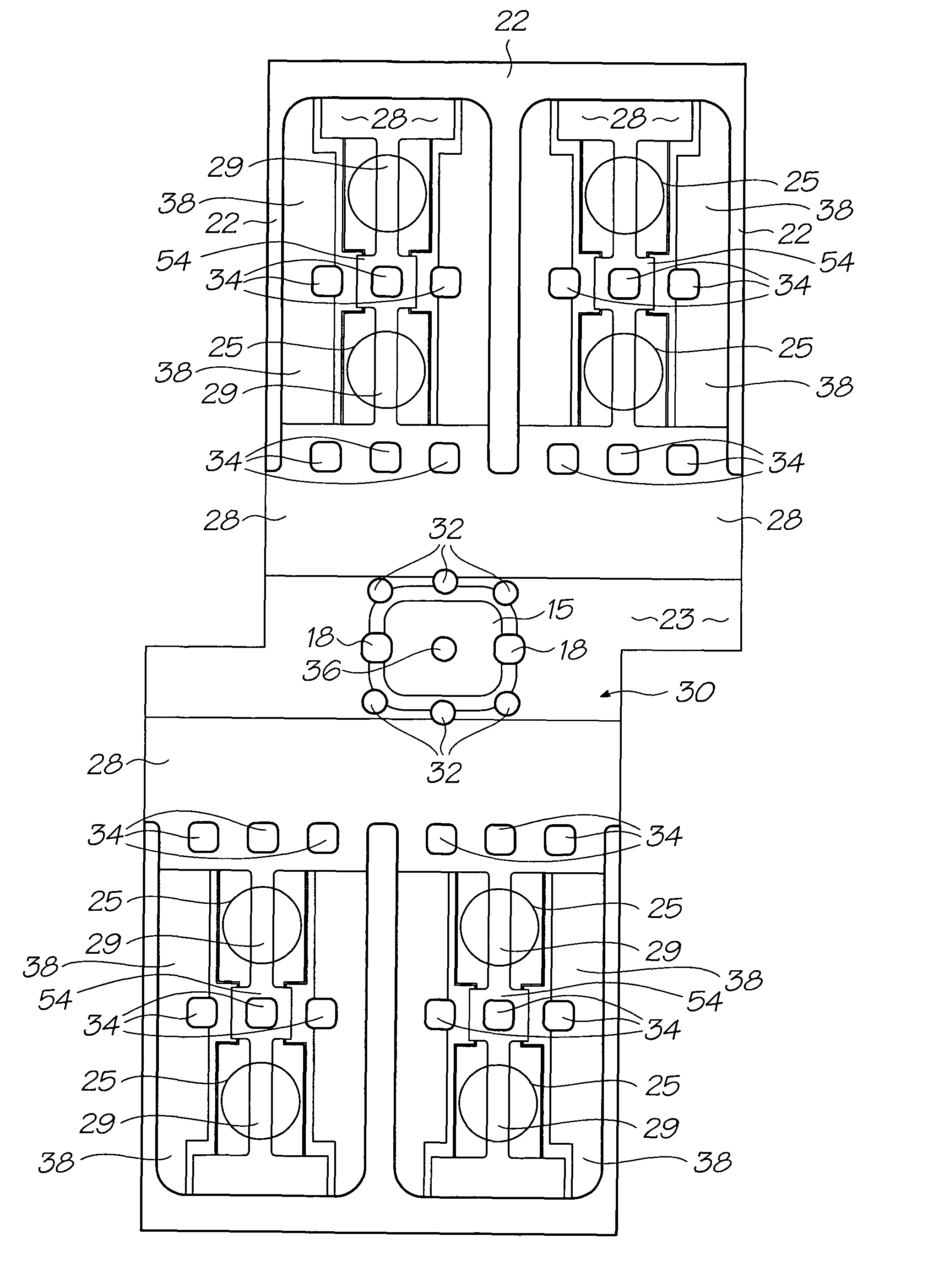 Low loss electrode connection for inkjet printhead