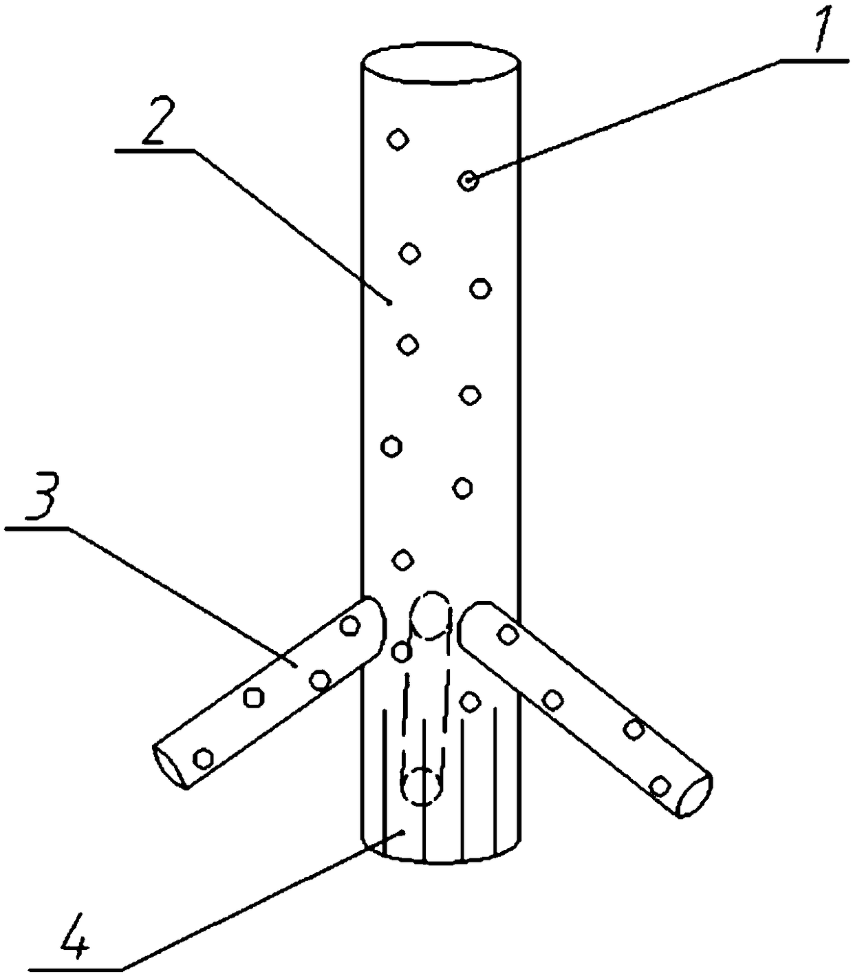 Plant root guiding cylinder device used for side slope protection and construction method of device