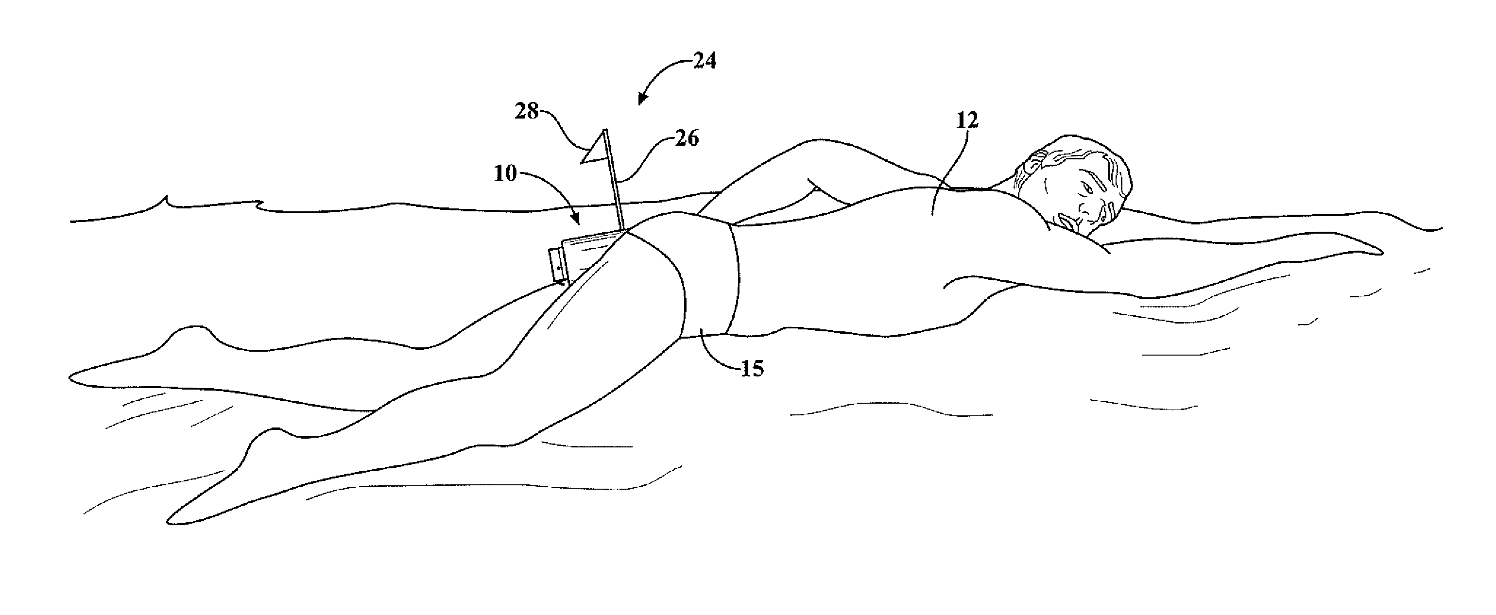 Swimmer's training buoy with variable ballast