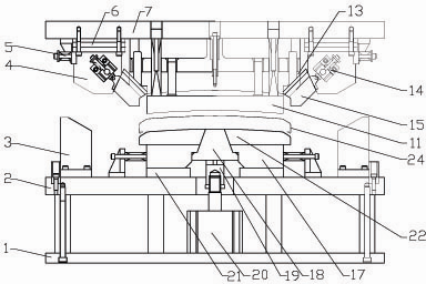 Refrigerator door shell end bending die