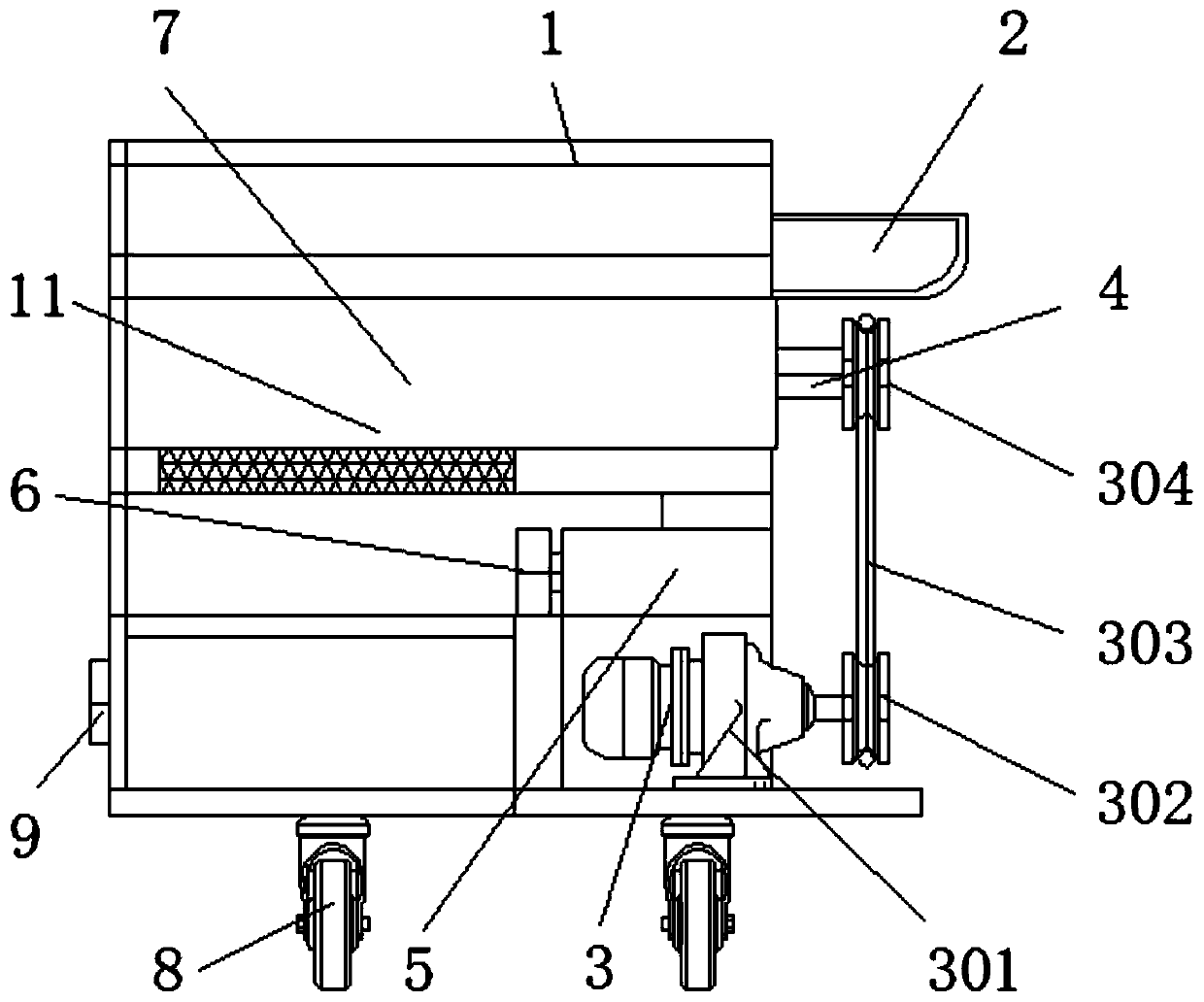 Tea pulverizer for triangular tea bag and method for preparing triangular tea bag