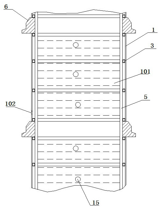 Deep underground tunnel ventilation shaft supporting structure