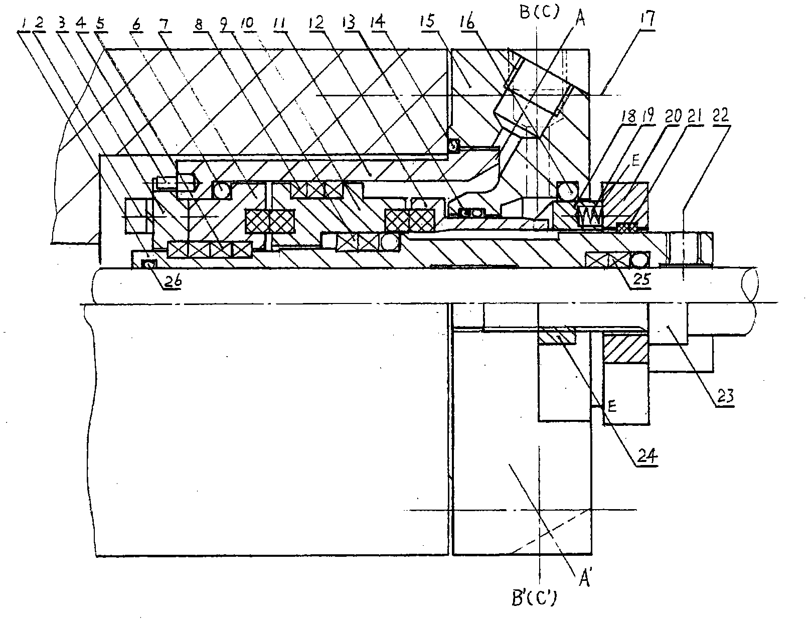 Double-end-surface mechanical seal