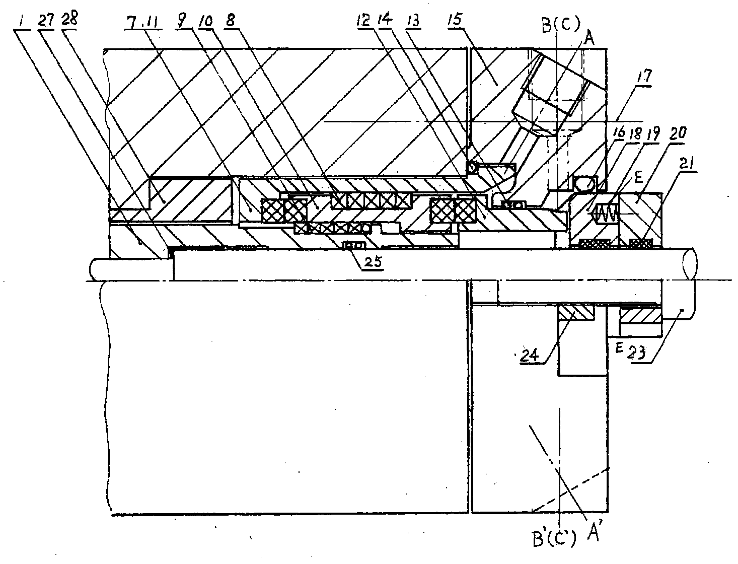 Double-end-surface mechanical seal