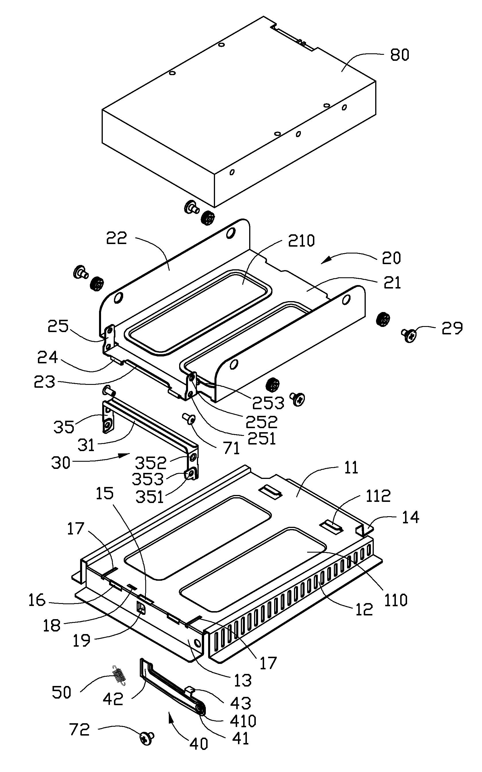 Extracting apparatus for storage module