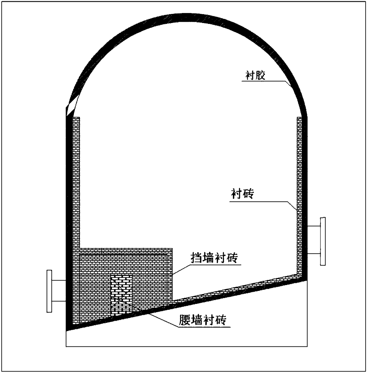 Anti-corrosion construction method of low-order flash chamber of phosphoric acid flash cooling system