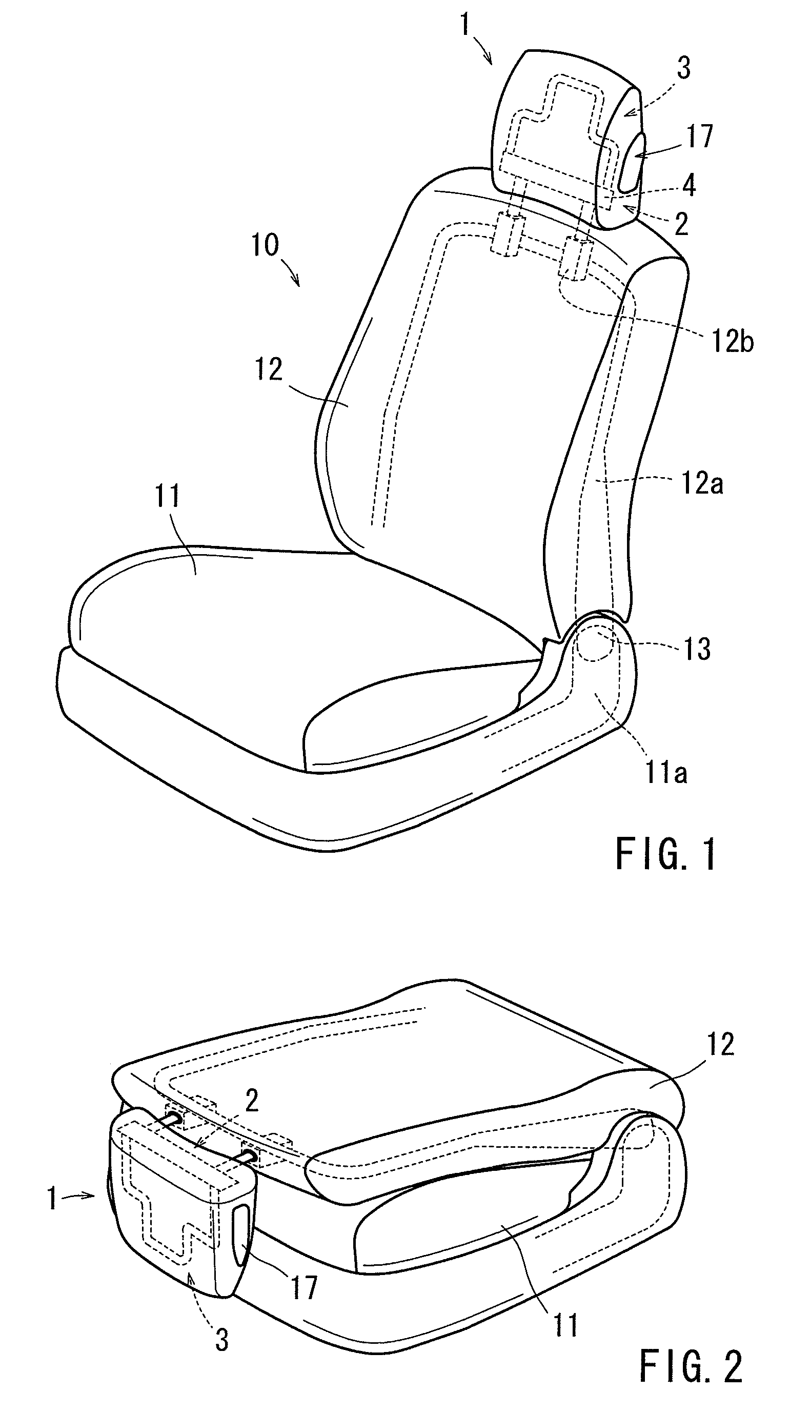 Headrests for vehicle seats