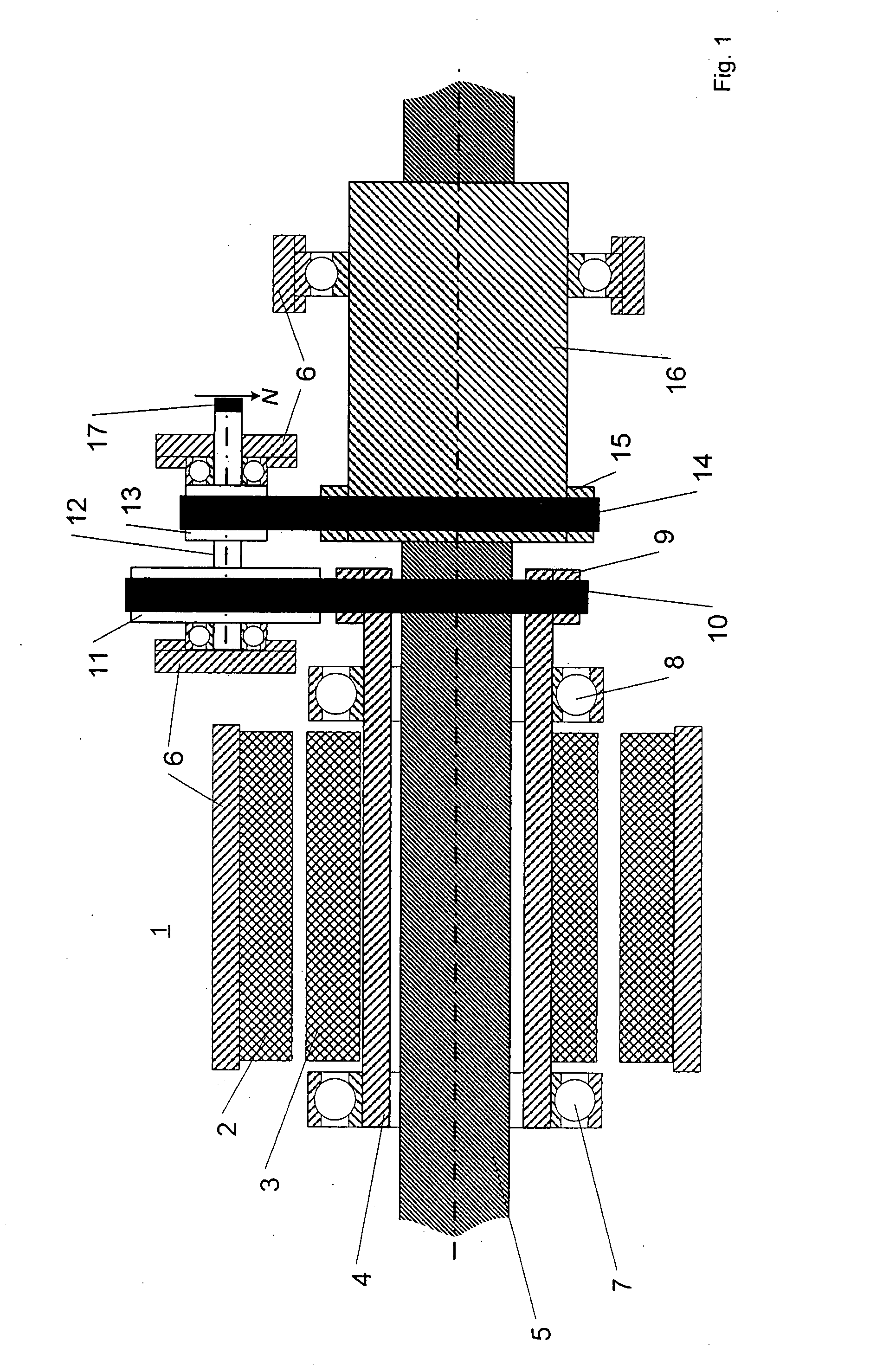 Steering system with hollow shaft electric motor and intermediate transmission