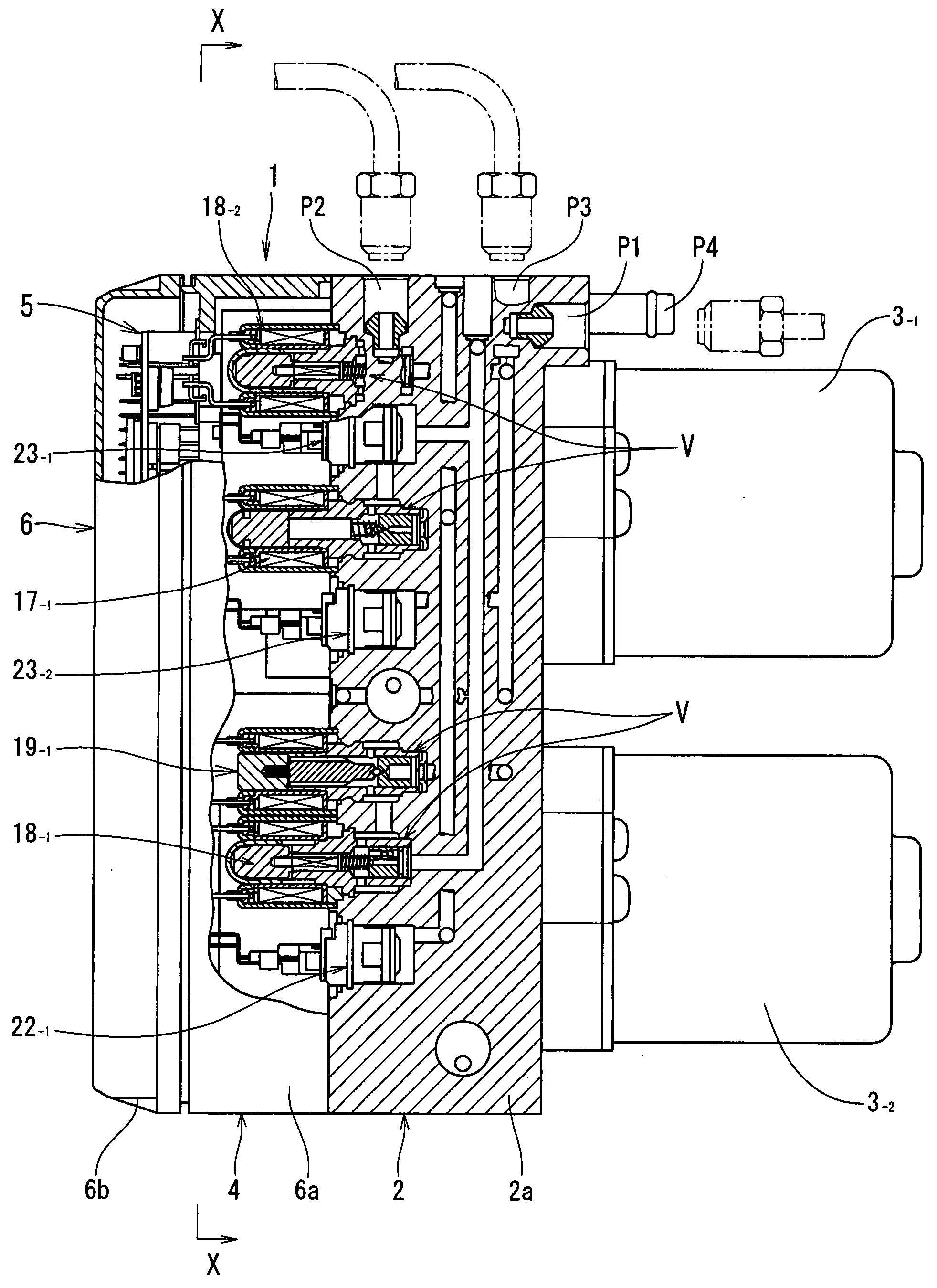 Brake hydraulic pressure control unit for vehicle