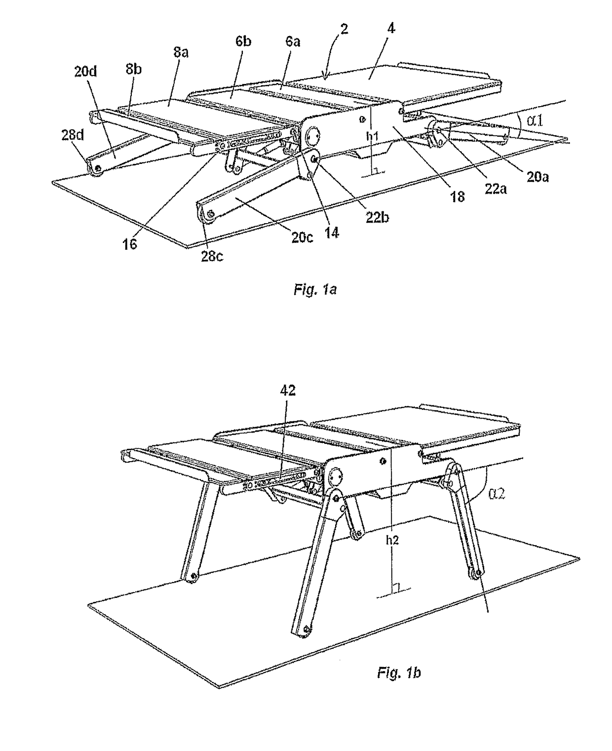 Articulated bed