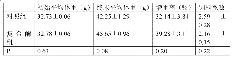 Complex enzyme preparation for aquatic animal and preparation process thereof