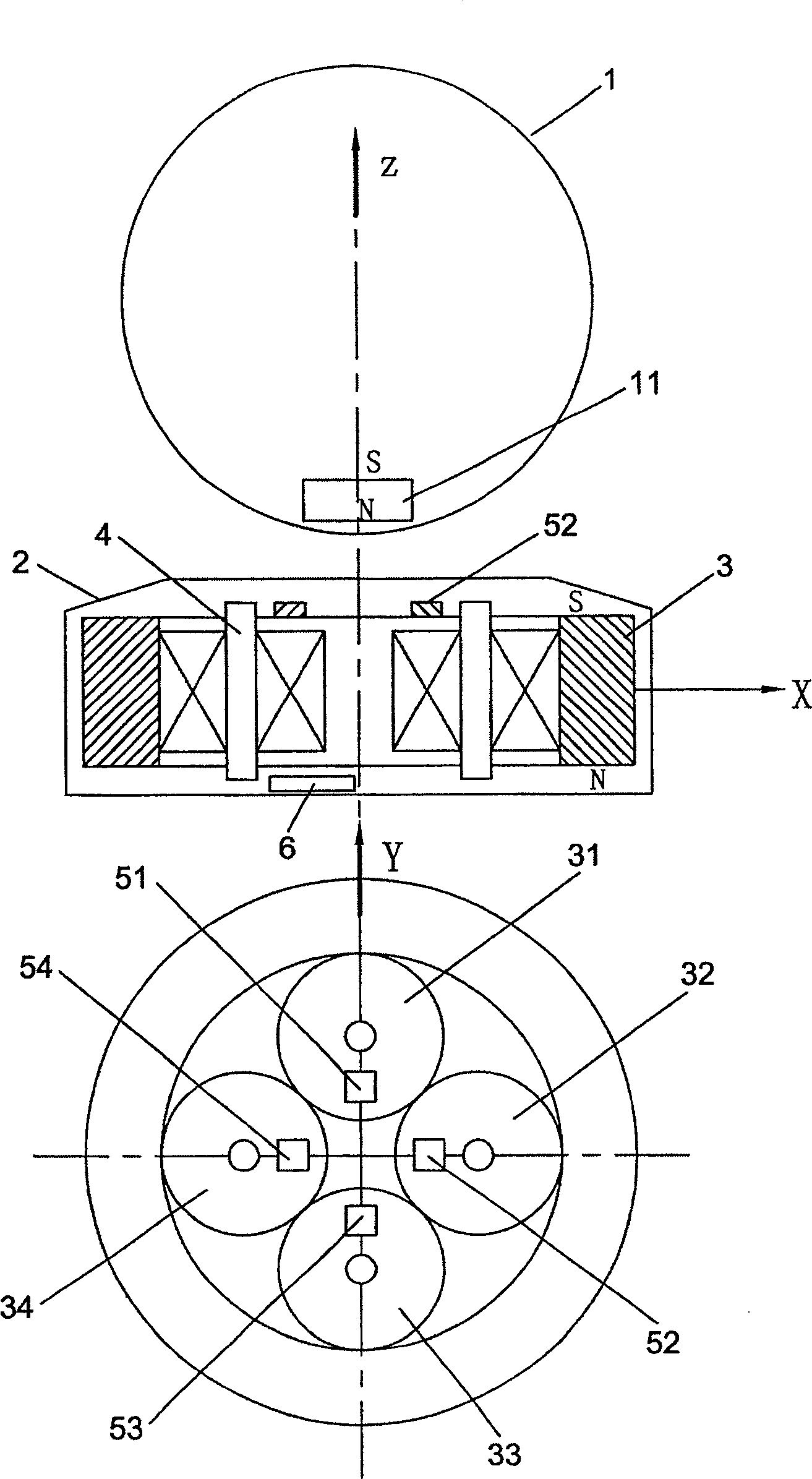 Magnetic-repellent suspension device