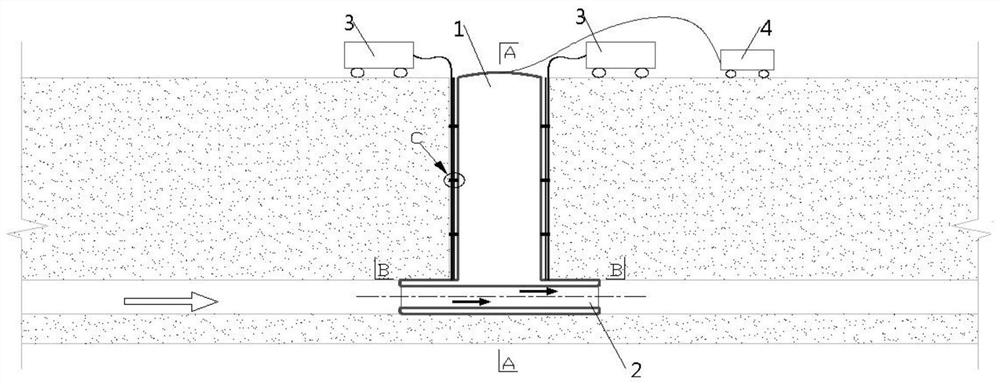 Inspection well trenchless reparation device and reparation method thereof