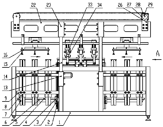 Lamp tube packaging box molding machine applied to full-automatic packaging line for LED lamp tube