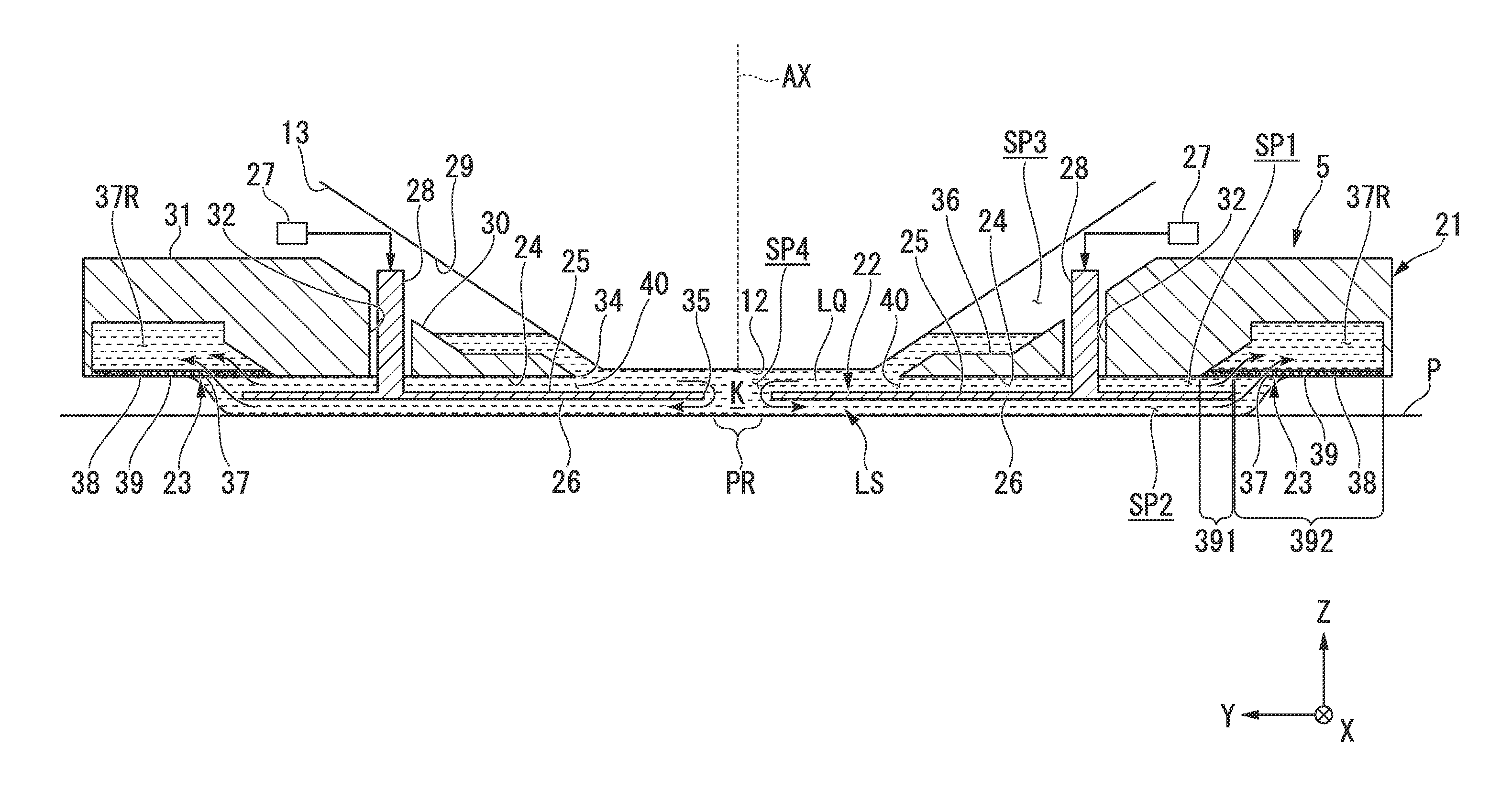 Liquid immersion member, exposure apparatus, exposing method, method for manufacturing device, program, and recording medium