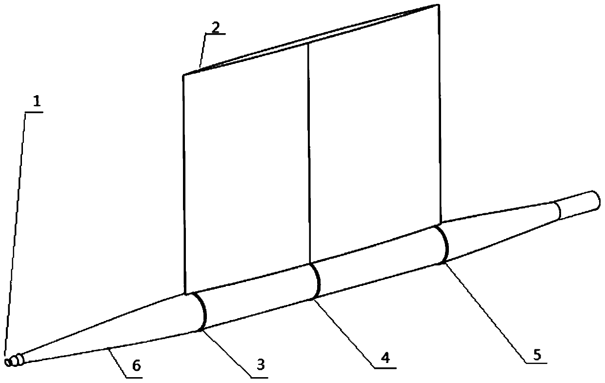 Multi-section ventilation drag reduction method and device applied for high-speed water surface boat