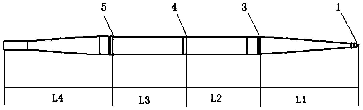 Multi-section ventilation drag reduction method and device applied for high-speed water surface boat