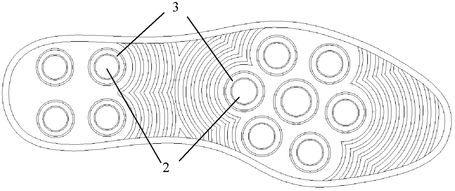 Damping sole and shoe comprising same