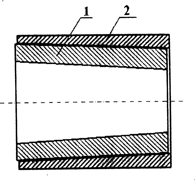 Combination type hollow bearing roller