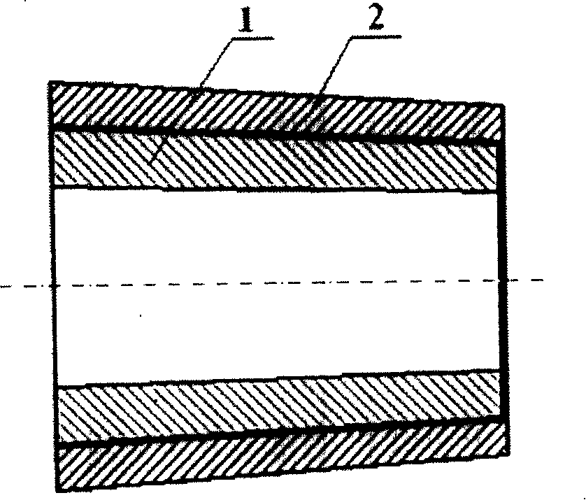 Combination type hollow bearing roller