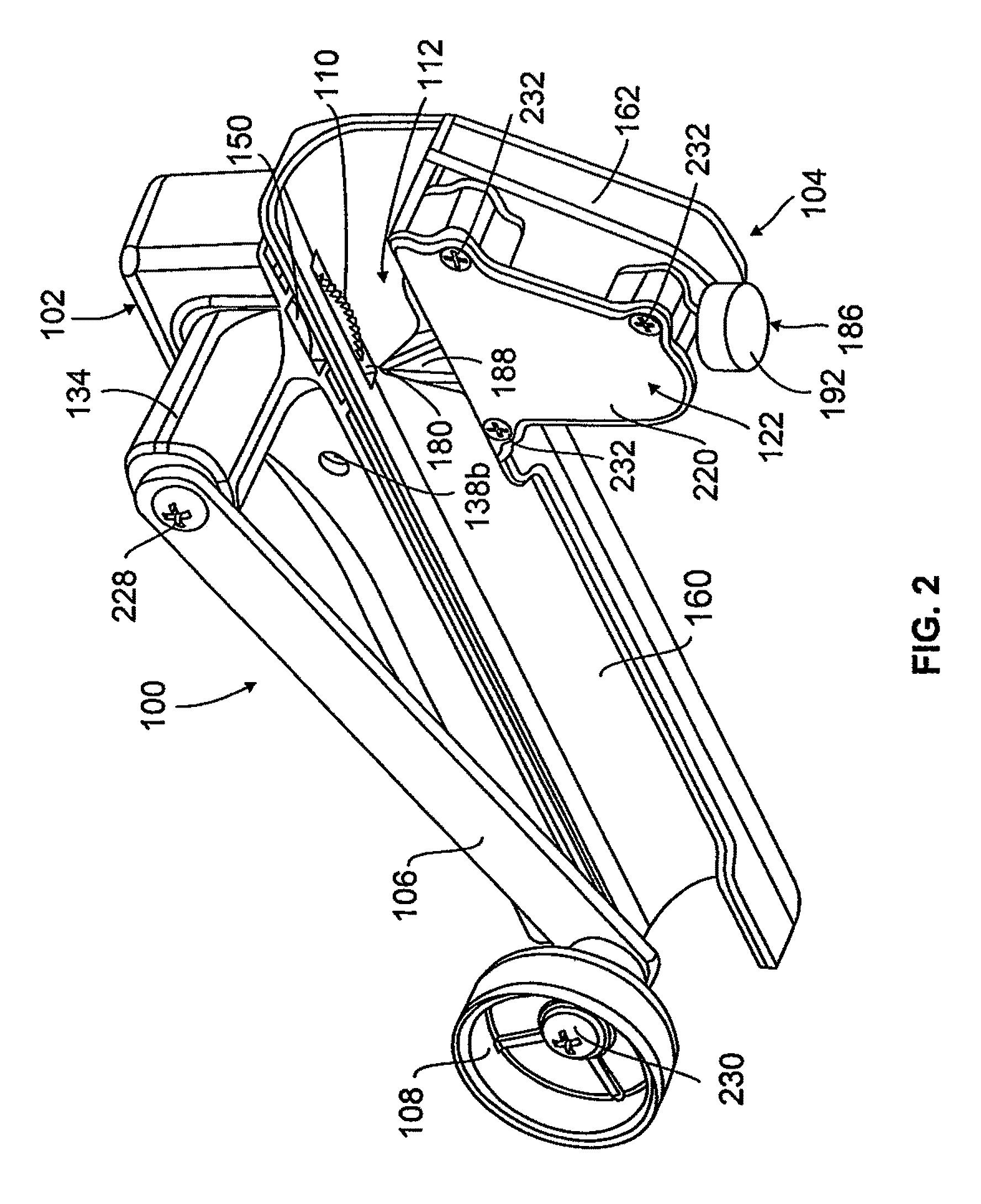 Cable cutter with reciprocating cutting wheel for cutting flexible cable