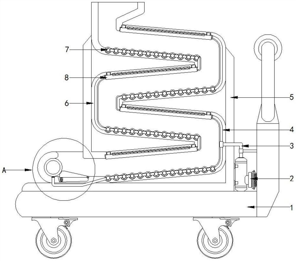 Plastic pipe fitting carrying equipment convenient to pull