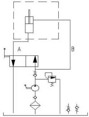 Differential hydraulic pump for commercial vehicle cab turnover system