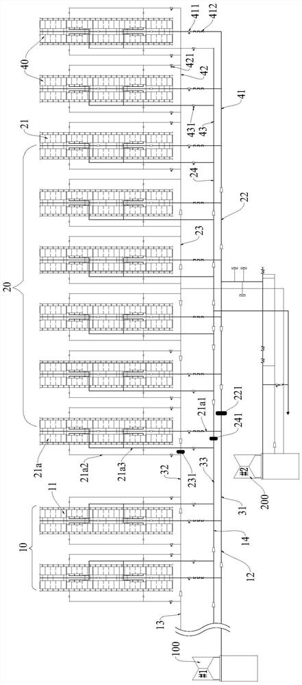 Power plant air cooling island capacity increasing switching system