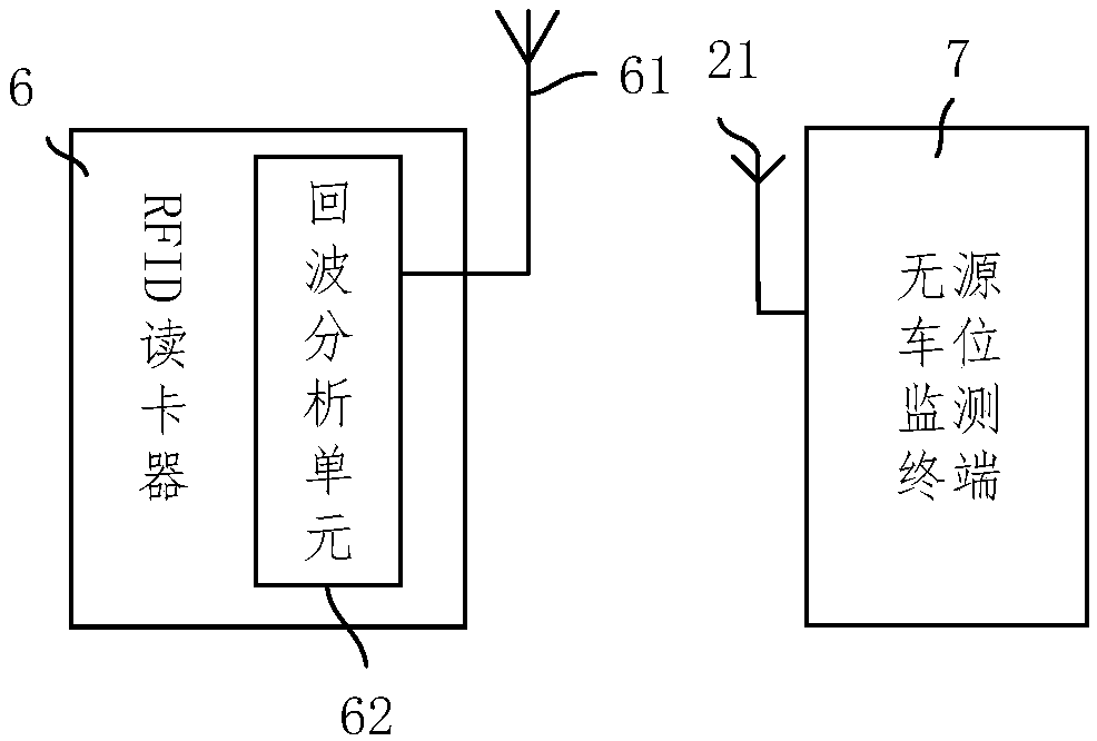 Passive parking space monitoring terminal, and auxiliary parking lot management device and method