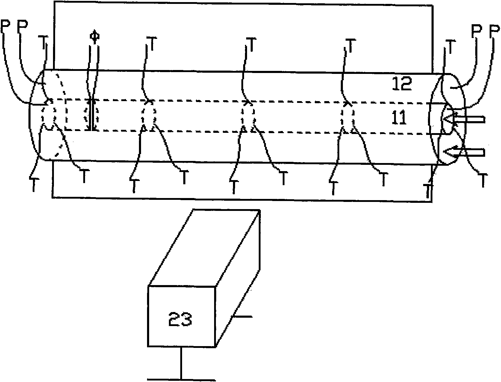 Ground simulation vapour condensation test device in the state of air movement load and method